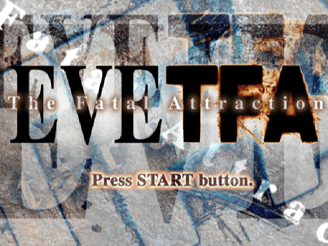 Eve - The Fatal Attraction title screen for Playstation